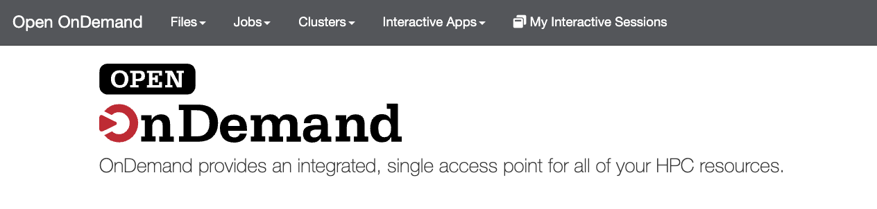 Secretariat Open OnDemand Dashboard